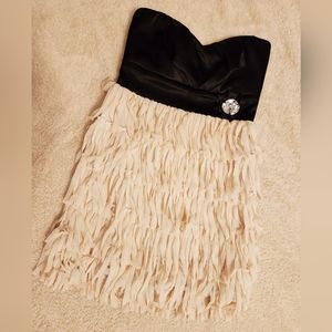 Strapless Fringe Party Dress